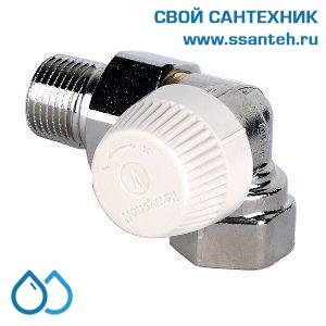 17962 Honeywell V2000RVS15 Клапан термостатический радиаторный трехосевой правый, 1/2", Kvs 0.51, Ру 10, 130 С, dPmax=1бар, с предварительной настройкой